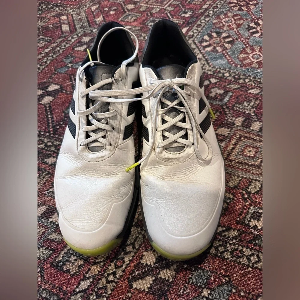 Men’s White/Black/Gray Adidas AdiPower Bounce Golf Shoes, sz 11.5